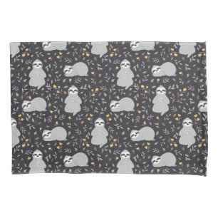 Tropical Baby Sloth Pattern Pillowcase