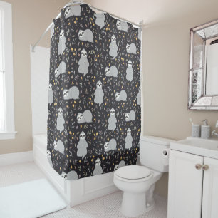 Tropical Baby Sloth Pattern Shower Curtain