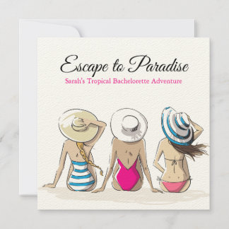 Tropical Bachelorette  Invitation