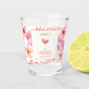 Tropical Bachelorette Last Toast on the Coast  Shot Glass