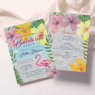 Tropical Bachelorette Party Invitation