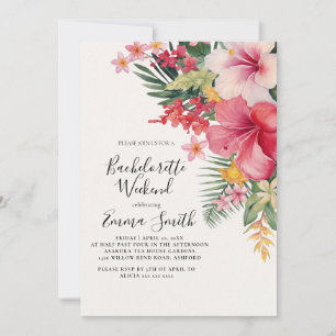 Tropical Bachelorette Party Invitation