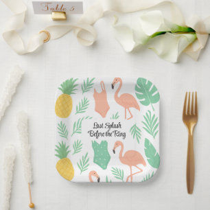 Tropical Bachelorette Party Paper Plate
