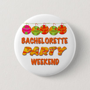 Tropical Bachelorette Party Weekend 6 Cm Round Badge