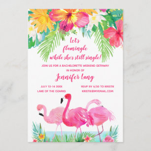 Tropical Bachelorette Party Weekend Getaway Invitation