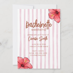Tropical Bachelorette Party Weekend Invitation