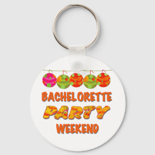 Tropical Bachelorette Party Weekend Key Ring
