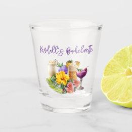 Tropical Bachelorette Personalised Shot Glass
