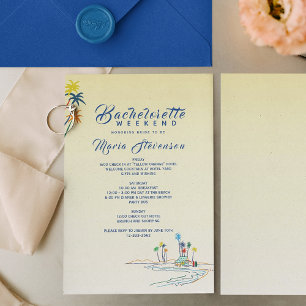 Tropical Bachelorette Weekend Invitation