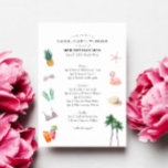 Tropical Bachelorette Weekend Itinerary Invitation<br><div class="desc">Tropical Bachelorette Itinerary Invitation</div>