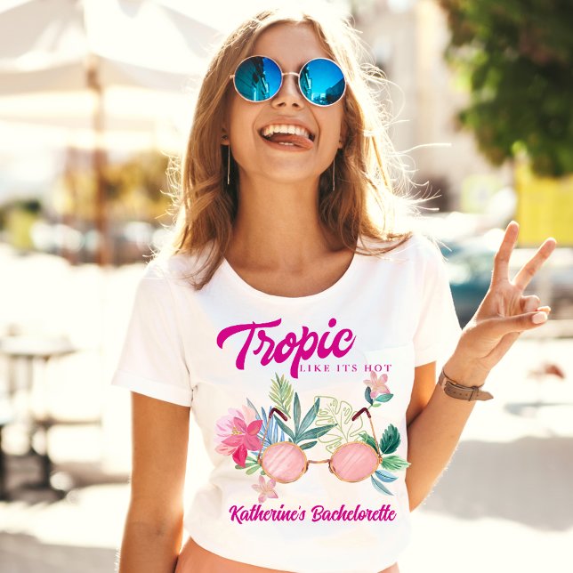 Tropical bachelorette weekend party Bridesmaid T-Shirt (Creator Uploaded)