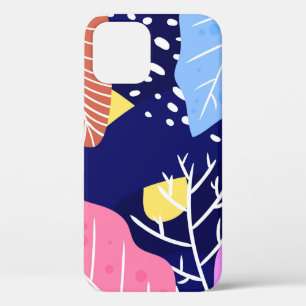 Tropical background with jungle plants. Palm leave iPhone 12 Case