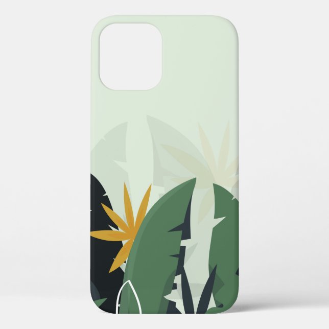 Tropical background with jungle plants. Palm leave Case-Mate iPhone Case (Back)