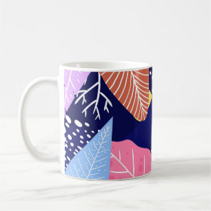 Tropical background with jungle plants. Palm leave Coffee Mug