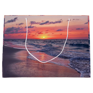 Tropical Bahamas Sunset Paradise Beach Large Gift Bag