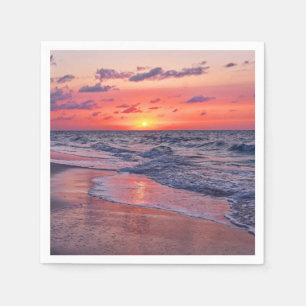 Tropical Bahamas Sunset Paradise Beach Napkin