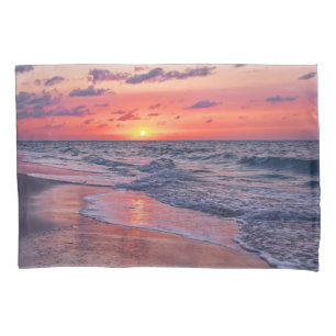 Tropical Bahamas Sunset Paradise Beach Pillowcase