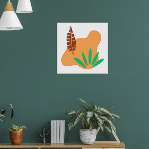 Tropical Balance – Abstract Botanical Leaf Art Poster