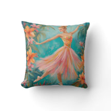 Tropical Ballerina Pillow