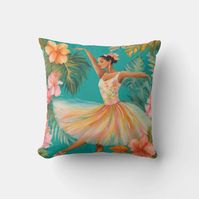 Tropical Ballerina ViI Pillow (Front)