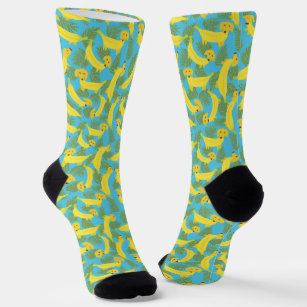 Tropical Banana Dogs Cute Patterned Socks
