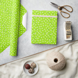tropical banana leaf and flowers green botanical  wrapping paper