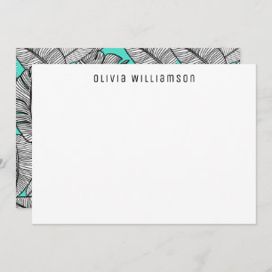 Tropical Banana Leaf Monstera Plant Card