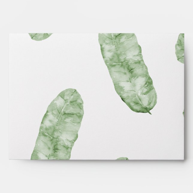 Tropical Banana Leaves Envelope (Front)