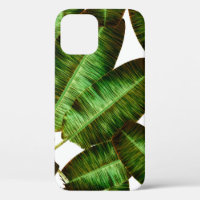 Tropical banana leaves, jungle leaf seamless flora