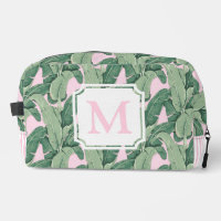 Tropical Banana Leaves Monogram | Stripes