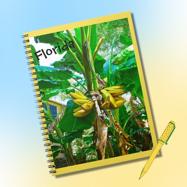Tropical Banana Palm Tree St Augustine Florida Notebook (Creator Uploaded)