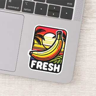 Tropical Banana Vibrant Fresh Decal Sticker