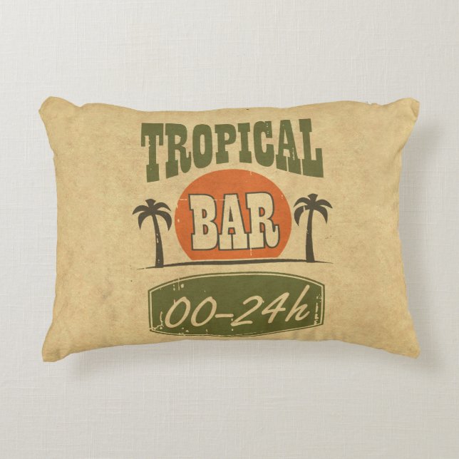 Tropical Bar Decorative Cushion (Front)