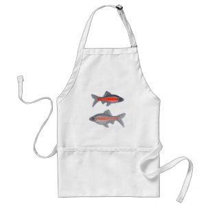 Tropical Barb Fish Red and Grey Exotic Aquatic Standard Apron