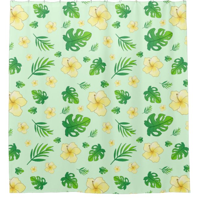 Tropical Bath Curtains: Fresh, vibrant Shower Curtain (Front)