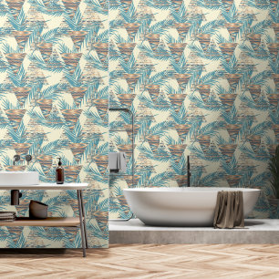 Tropical Bathroom Wallpaper