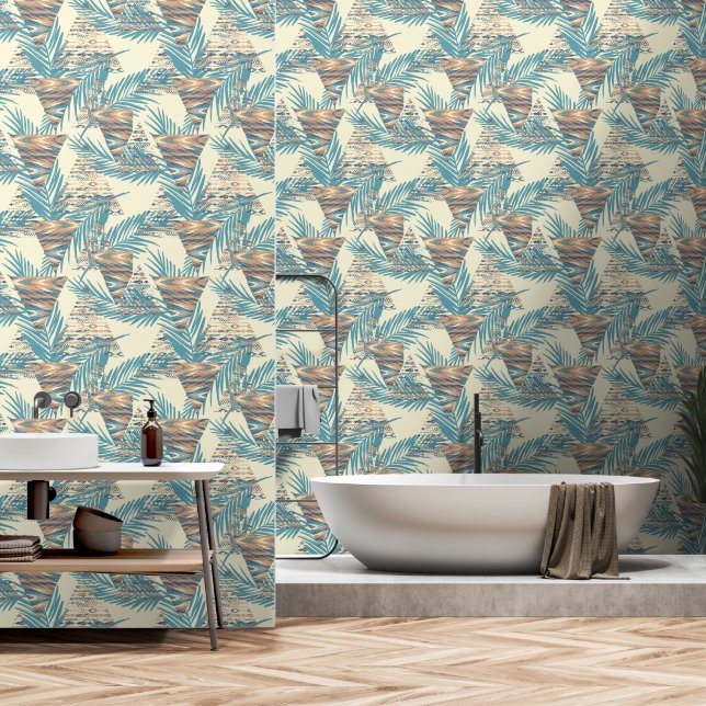Tropical Bathroom Wallpaper (Bathroom)