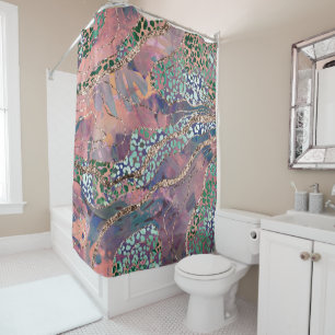 Tropical Batik Animal Glitter Glam 1 Shower Curtain