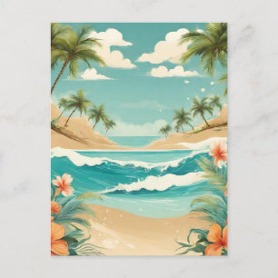 Tropical Beach and Ocean Landscape  Postcard