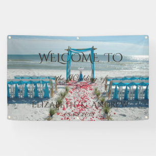 Tropical Beach Arbor   Wedding Banner