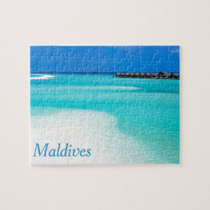 Tropical beach at Maldives Jigsaw Puzzle