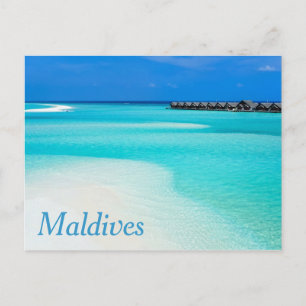 Tropical beach at Maldives Postcard