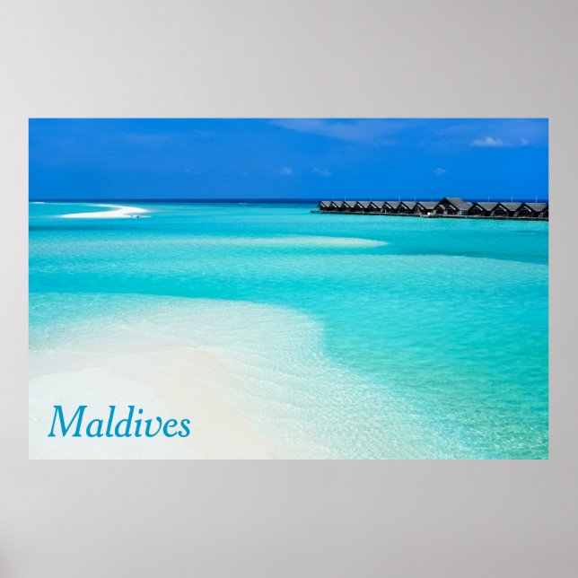 Tropical beach at Maldives Poster (Front)