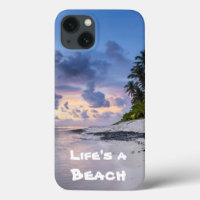 Tropical Beach at Sunset | White Sands | Palm Tree