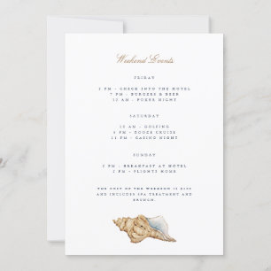 Tropical Beach Bachelor Weekend Invitation Card