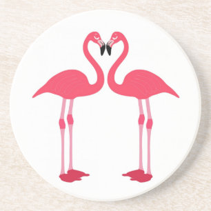 Tropical Beach Birds Destiny Flamingos Coaster