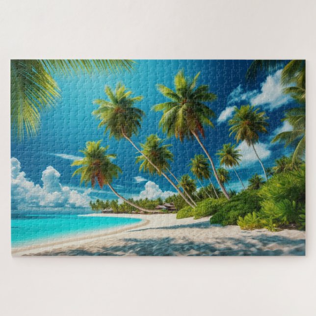 Tropical Beach - Breathtaking Scenic Landscape Jigsaw Puzzle (Horizontal)