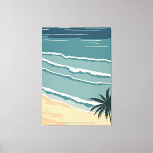 Tropical beach canvas print