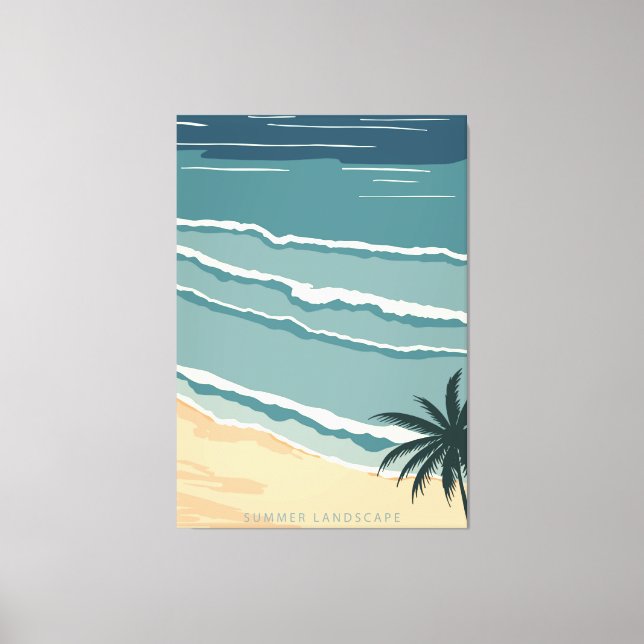 Tropical beach canvas print (Front)