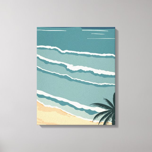 Tropical beach canvas print (Front)